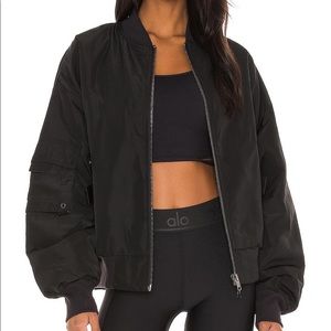 Peloton Black on Black Bomber Jacket